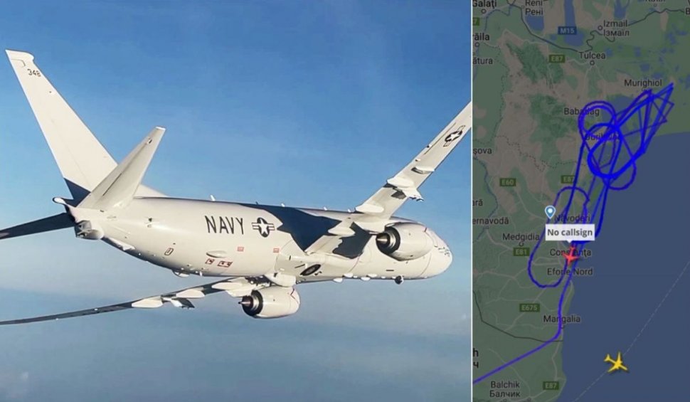 Un avion al US Navy survolează judeţele Constanţa şi Tulcea, după ce o dronă americană a fost lovită de ruşi în Marea Neagră