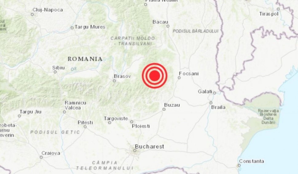 Cutremur de suprafaţă în Vrancea, în apropierea oraşului Focşani