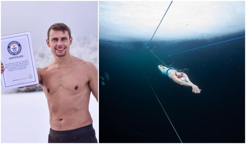 El este David Vencl, un scufundător ceh care a realizat un nou record în Elveţia 