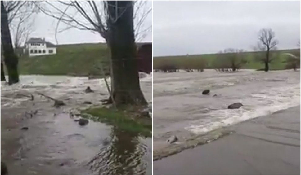 Drum inundat și culturi agricole devastate din cauza unui baraj privat care s-a rupt în Dolj