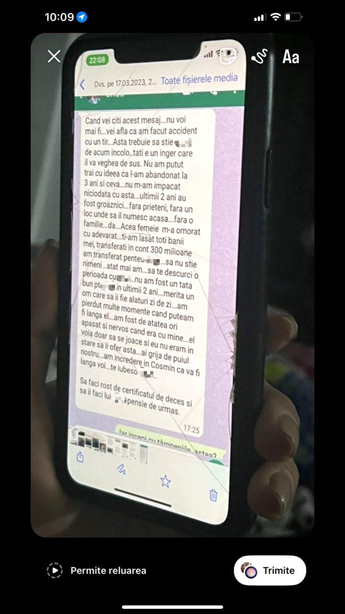 "Când vei citi acest mesaj vei afla că am făcut accident cu un TIR". Mesajul cutremurător lăsat de Cristian fostei sale soţii înainte să moară în accident 823551