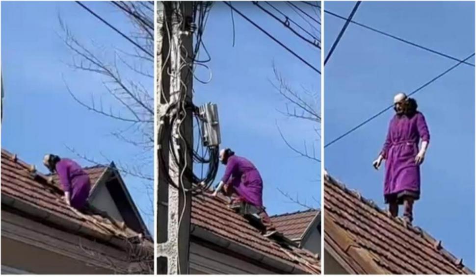 Un american din Cluj şi-a agresat soţia româncă, apoi a urcat pe acoperiş înarmat cu o lingură