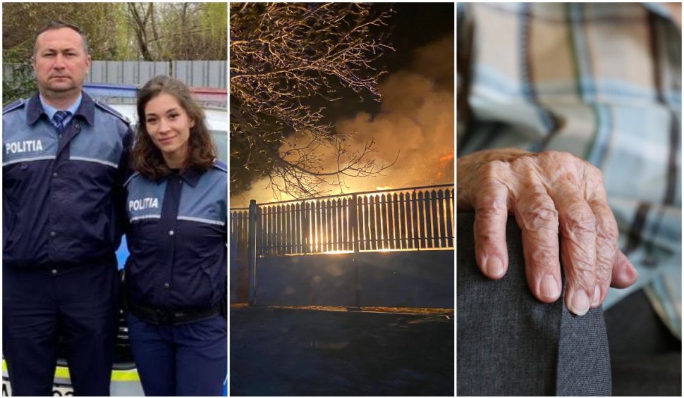 Doi bătrâni au primit o nouă şansă la viaţă după ce au fost salvaţi de doi poliţişti dintr-o casă cuprinsă de flăcări, în Vrancea