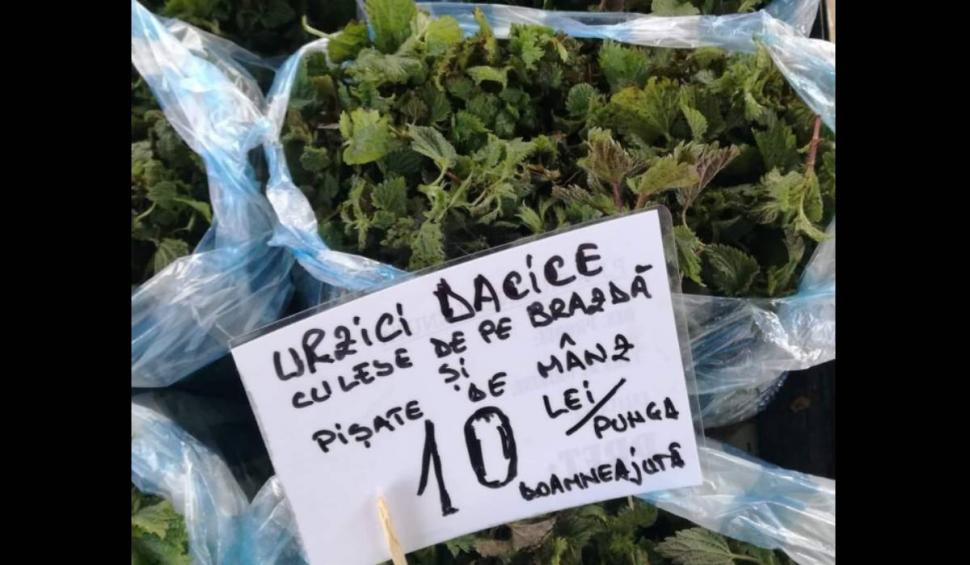 "Urzici dacice" și "urzici ortodocse", vândute de români în piețe, virale pe internet. Cât costă un kilogram  823876
