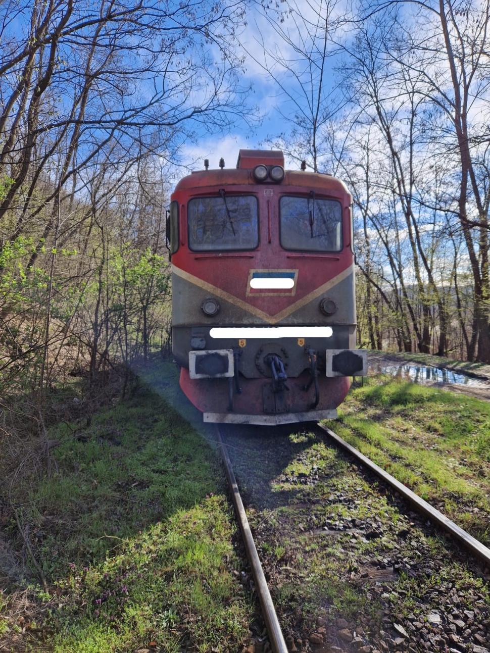 O locomotivă a deraiat în județul Vâlcea! Tone de motorină s-au scurs în sol, după ce rezervorul s-a spart 825228
