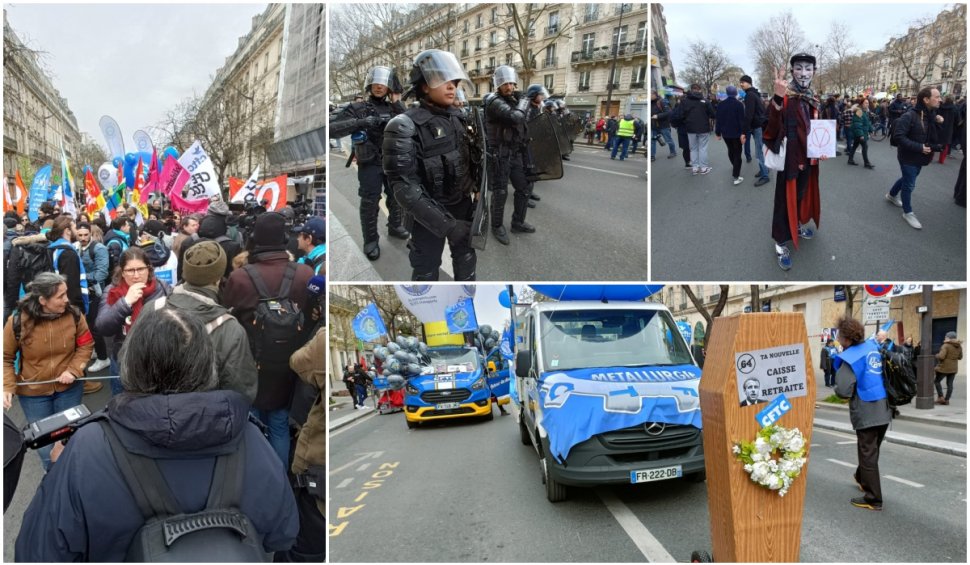 Franţa, cuprinsă de furie şi haos din cauza creşterii vârstei de pensionare | Corespondenţă specială Antena 3 CNN din mijlocul protestelor de la Paris