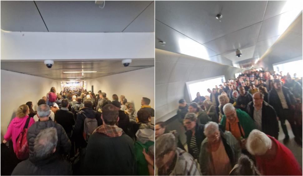 Haos de nedescris pe Aeroportul Otopeni. Oamenii s-au călcat în picioare în zona terminalului Sosiri 826554