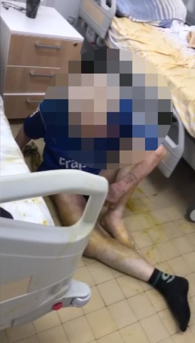 Imagini cutremurătoare din Spitalul de Urgenţe Reşiţa. Bolnavii stau în aşternuturi murdare şi ude  826543