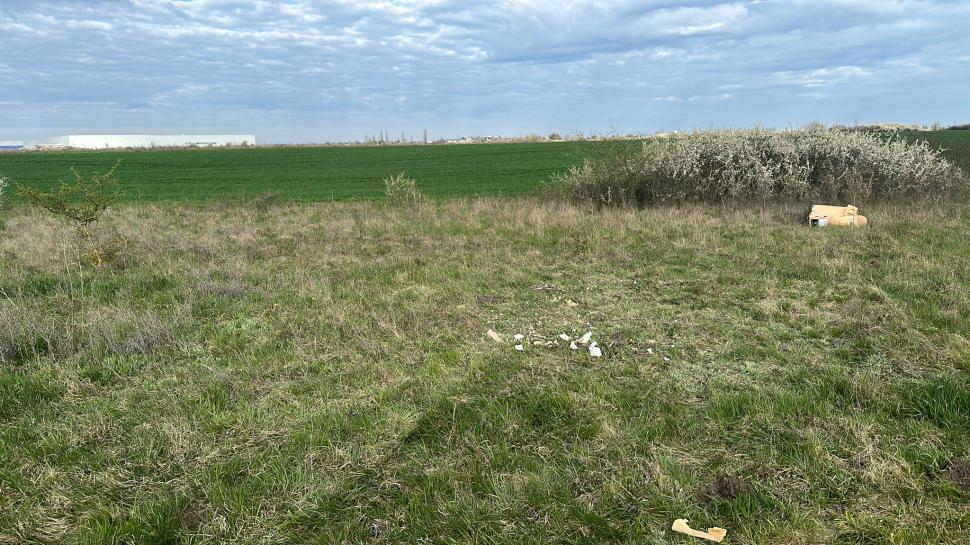 Saci cu deşeuri aruncați pe câmp, în Timiş. Făptaşul a fost dat de gol de un tichet aruncat printre gunoaie 826480