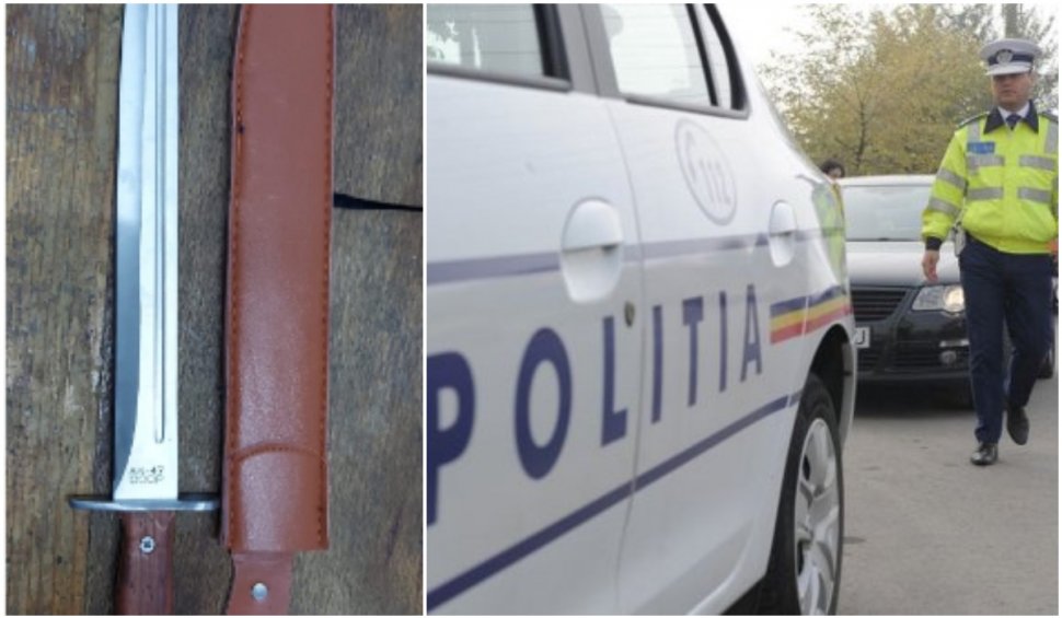 Cuțit tip baionetă descoperit asupra unui adolescent aflat lângă un liceu din Brăila | Ce le-a spus poliţiştilor