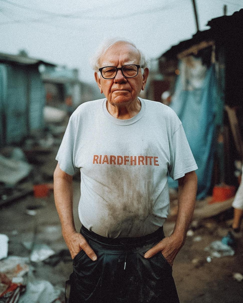 Miliardarii lumii, transformați în vagabonzi de un artist din India, cu ajutorul inteligenței artificiale 828208