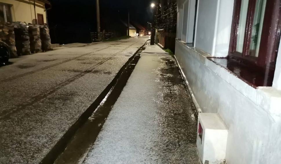 "Prunii și merii au plâns cu lacrimi de flori": Un potop cu grindină s-a abăut în Vinerea Mare, peste livezile și casele din Caraș-Severin 828815