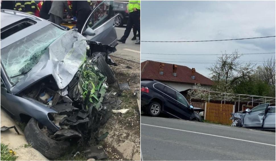 Accident teribil cu trei mașini în Gorj. Un bebeluș este în stare gravă, iar alte șase persoane au ajuns la spital 828957
