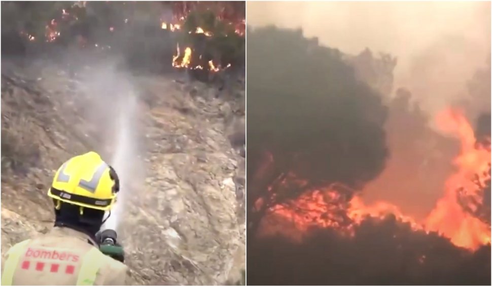 Incendii masive la graniţa franco-spaniolă: Peste 1.000 hectare au ars