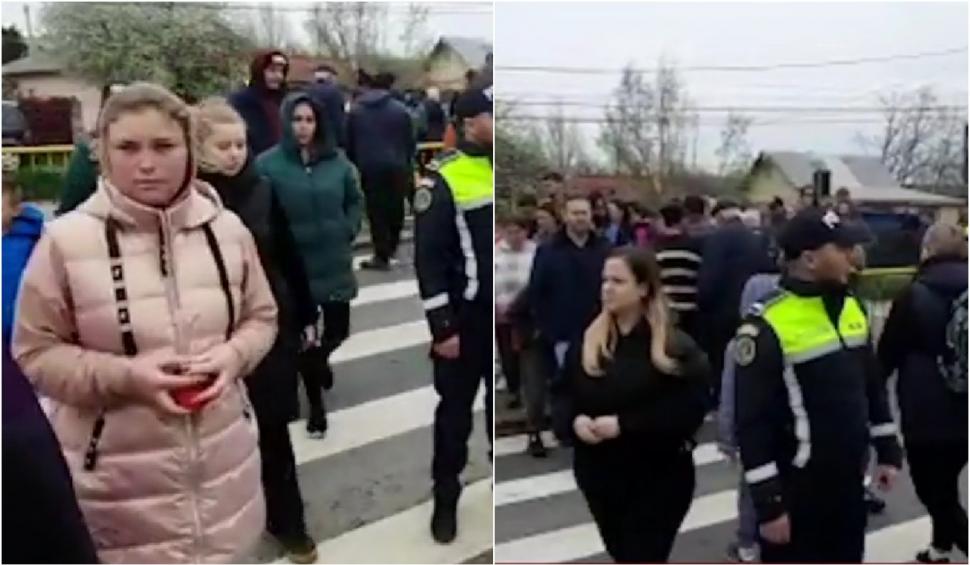 Protest cu candele la trecerea de pietoni unde doi copii și tatăl lor au fost loviți de TIR, în Iași 829578