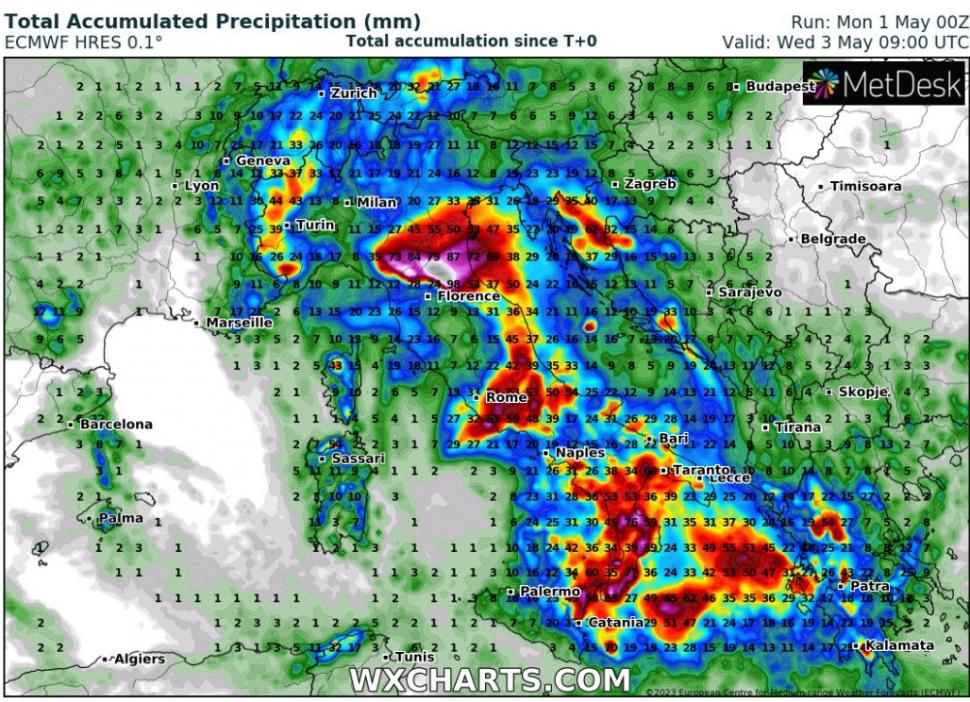 Ciclon în Europa! Italia, bătută de furtuni și ploi abundente | Autoritățile din peninsulă au decretat cod portocaliu 831407