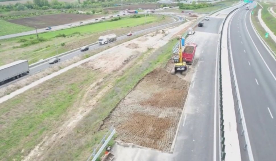 Noi probleme pe autostrada Sebeș - Turda: o bucată de drum s-a surpat