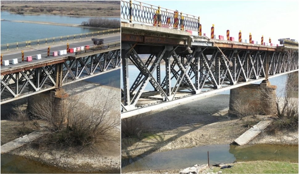 CNAIR despre podul închis care leagă județele Olt și Vâlcea: ”A fost construit în 1901 și nu era prevăzut cu trotuare”