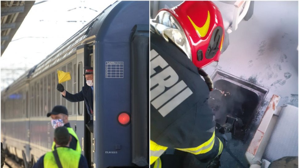 Un tren în care se aflau mai bine de 100 de călători a luat foc! Oamenii au ieșit disperați pe uși