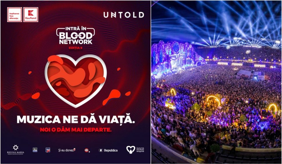 Cine donează sânge în centrele mobile UNTOLD primește un bilet de o zi la festival
