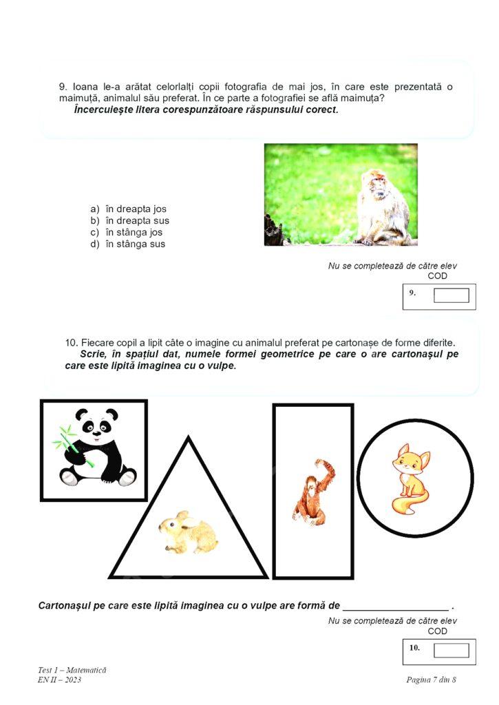 Subiectele la matematică pentru Evaluare Naţională 2023, clasa a II-a, au fost publicate 833285