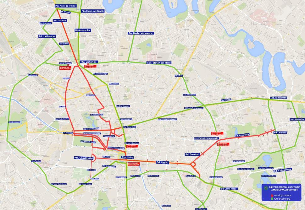 Restricţii de circulaţie în București, pentru mai multe evenimente | Calea Victoriei nu va fi pietonală în acest weekend 833502