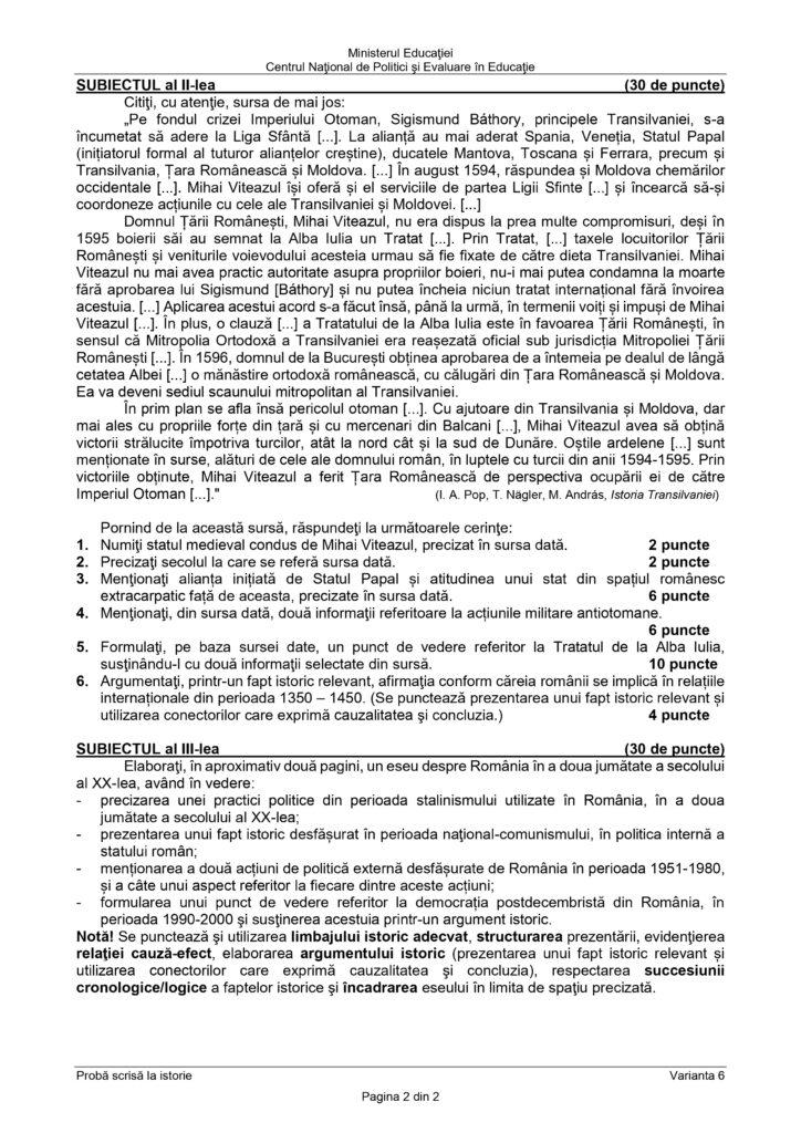 Subiectele la Istorie pentru Bacalaureat olimpici 2023 au fost publicate 834377