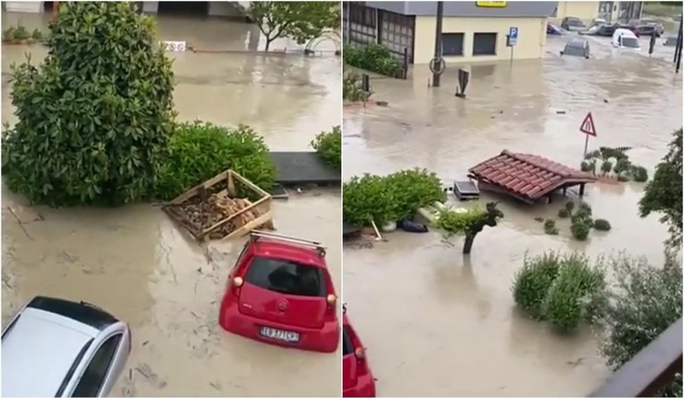 "Trăim Apocalipsa". Ciclonul a făcut prăpăd în Italia! Mașini luate de viituri şi școli închise din cauza inundațiilor 834489