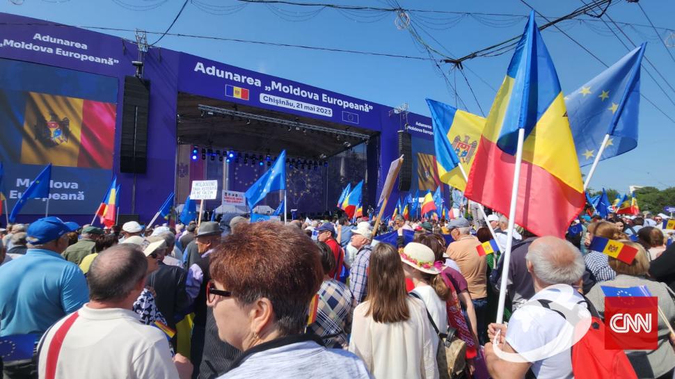 Zeci de mii de oameni la mitingul pro-european din Chișinău. Președintele PE, Roberta Metsola, a scandat cu mulțimea: Solidaritate! 835400