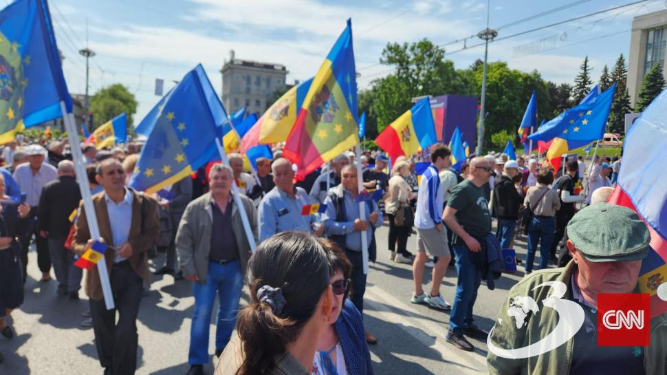 Zeci de mii de oameni la mitingul pro-european din Chișinău. Președintele PE, Roberta Metsola, a scandat cu mulțimea: Solidaritate! 835401
