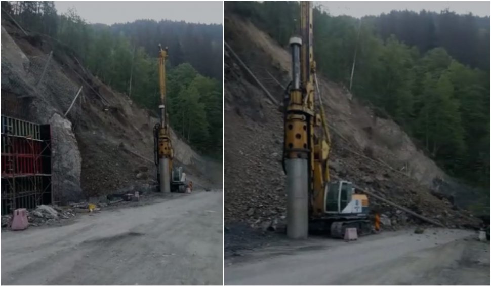 O nouă alunecare de teren pe DN 17 B, în Suceava. Drumul este blocat pe ambele sensuri