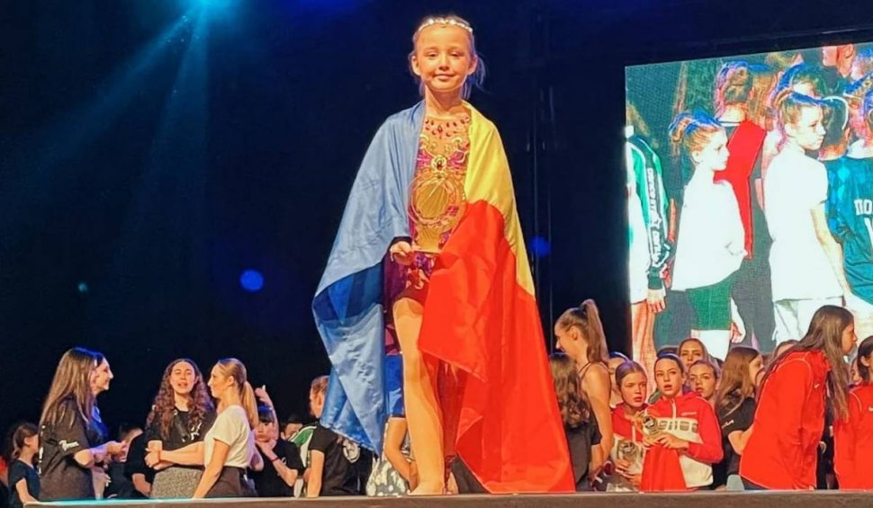 La doar 8 ani, Antonia Rusu, a devenit campioană mondială la dans