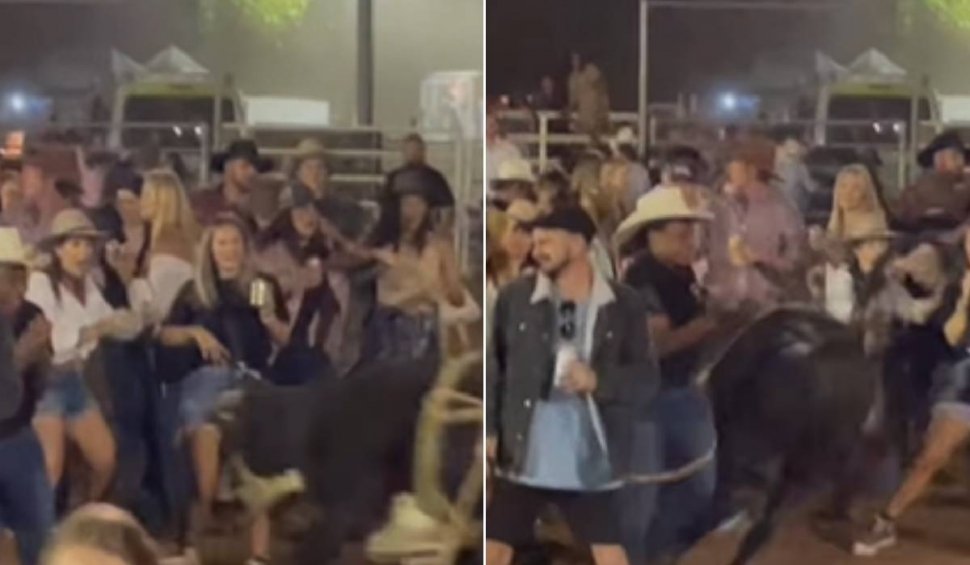 Momente de panică la un spectacol de rodeo din Australia de Vest, după ce un taur a scăpat de sub control și a intrat în mulțime 