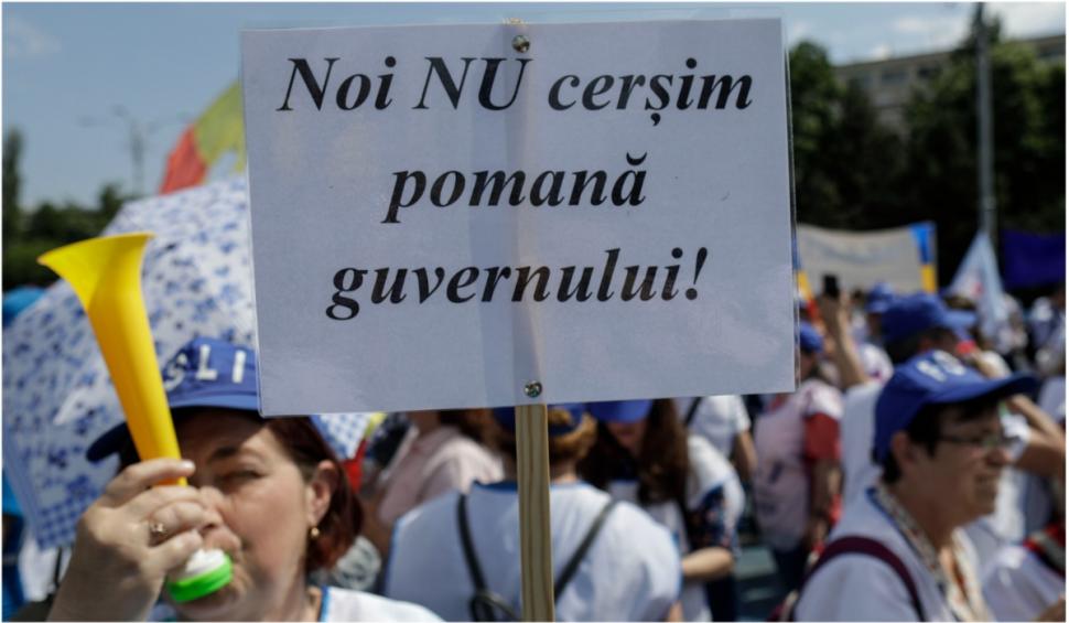 20.000 de profesori, la cel mai mare protest din ultimii ani, în Bucureşti | Iohannis, discuţii cu o delegaţie a  protestatarilor la Palatul Cotroceni 837069