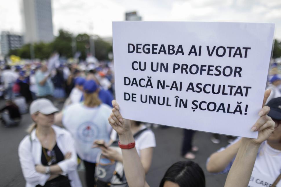 20.000 de profesori, la cel mai mare protest din ultimii ani, în Bucureşti | Iohannis, discuţii cu o delegaţie a  protestatarilor la Palatul Cotroceni 837160