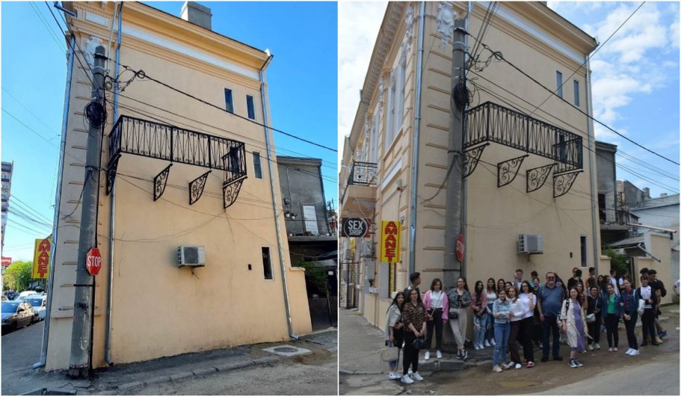 Un balcon din Brăila, devenit viral pe internet, a ajuns obiectiv turistic. Iată ce este deosebit la el 