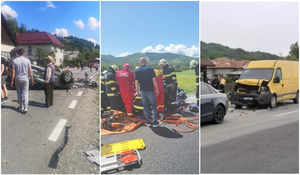 Val de accidente pe şoselele din ţară | 20 persoane rănite în Bistriţa, Vâlcea, Caraş-Severin şi Maramureş