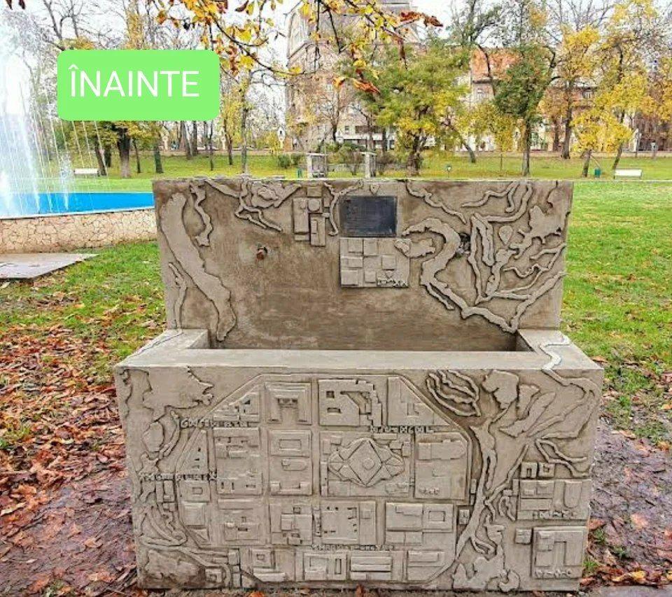 O fântână publică din Timișoara, renovată cu gresie, motiv de dispută printre locuitori. "N-are termopan" 839253