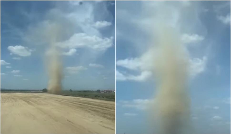 Fenomen straniu, văzut pe cer, deasupra unui șantier din România. A lăsat în urmă mai multe cratere pe pământ 839410