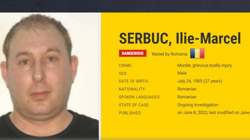 Marcel Șerbuc, bărbatul suspectat că a omorât-o pe Anamaria, fetiţa găsită într-o canapea, a fost pus pe lista Most Wanted