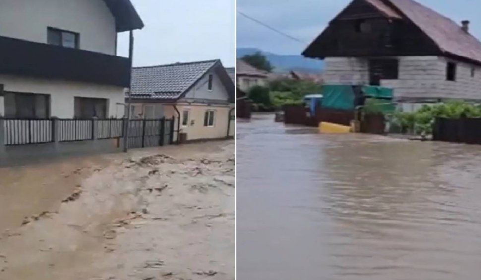 Rupere de nori şi inundaţii după codul roşu de ploi | Apa a intrat în casele oamenilor