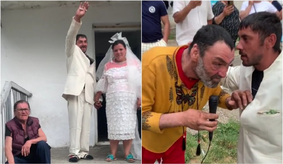 Nuntă în șlapi, cu manele și dedicații în fața blocului, în Vaslui, virală pe internet: "Vara e ceva de speriat cu ei"