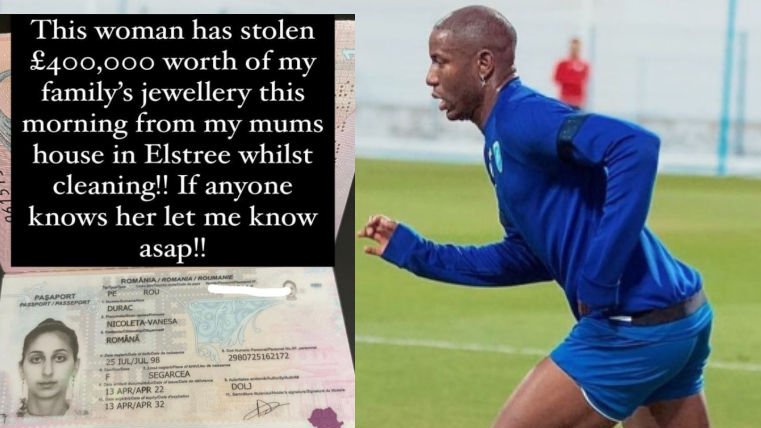 "Mi-a furat bijuterii de 400.000 de lire sterline!" Fotbalistul Benik Afobe acuză o româncă de jaf | Acesta a făcut public buletinul femeii