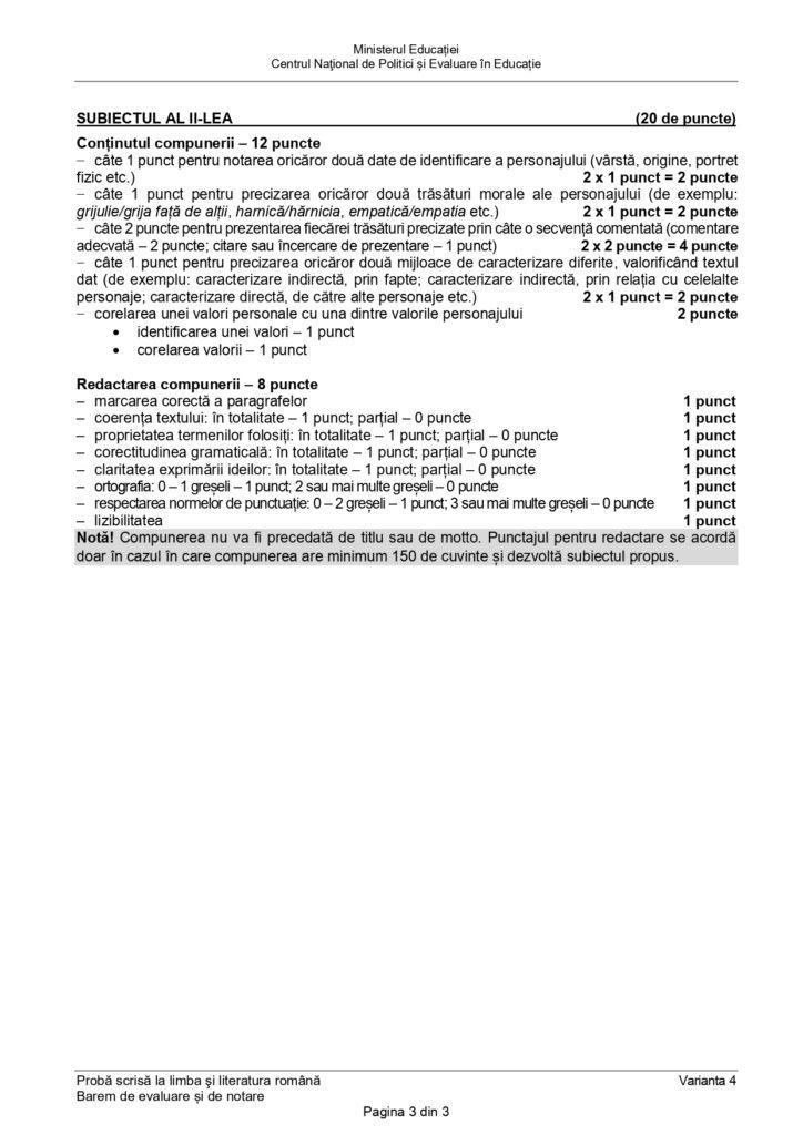 Baremul de corectare pentru proba de Limba Română de la Evaluarea Națională 2023, publicat oficial 841213
