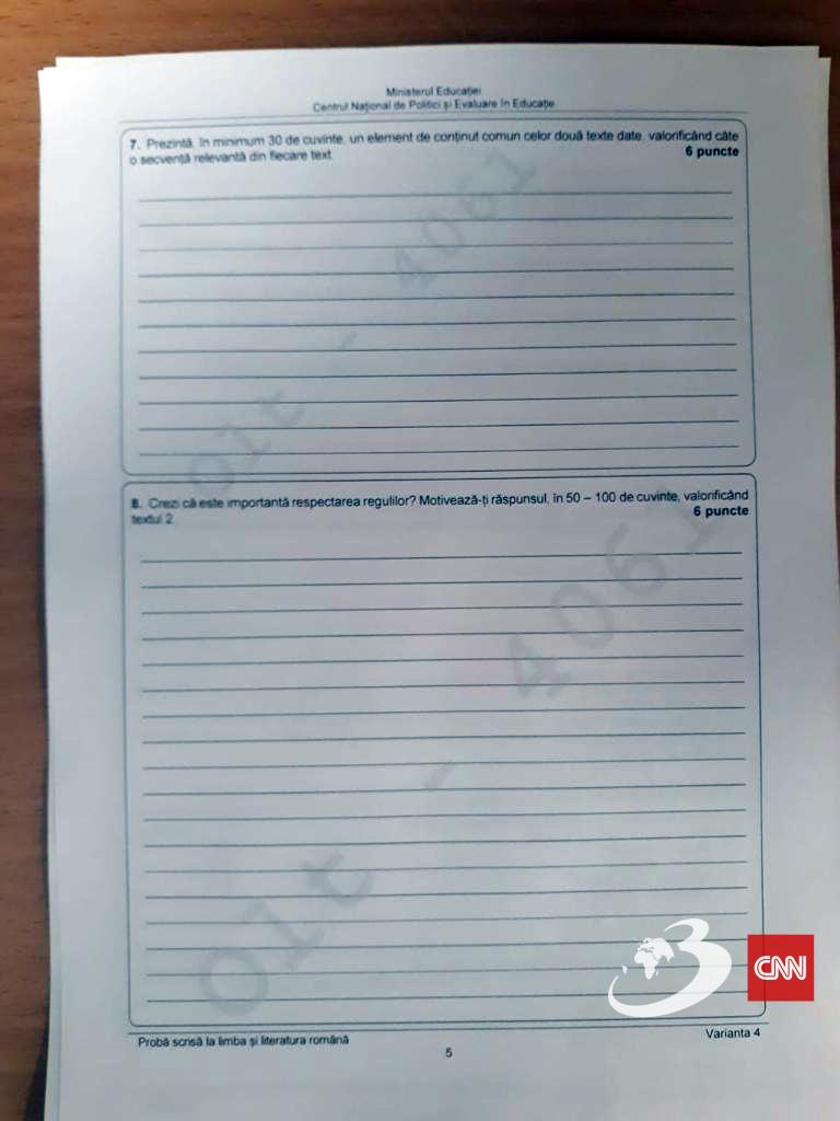 Subiectele la limba română pentru Evaluare Naţională 2023, clasa a VIII-a, au fost publicate 841127