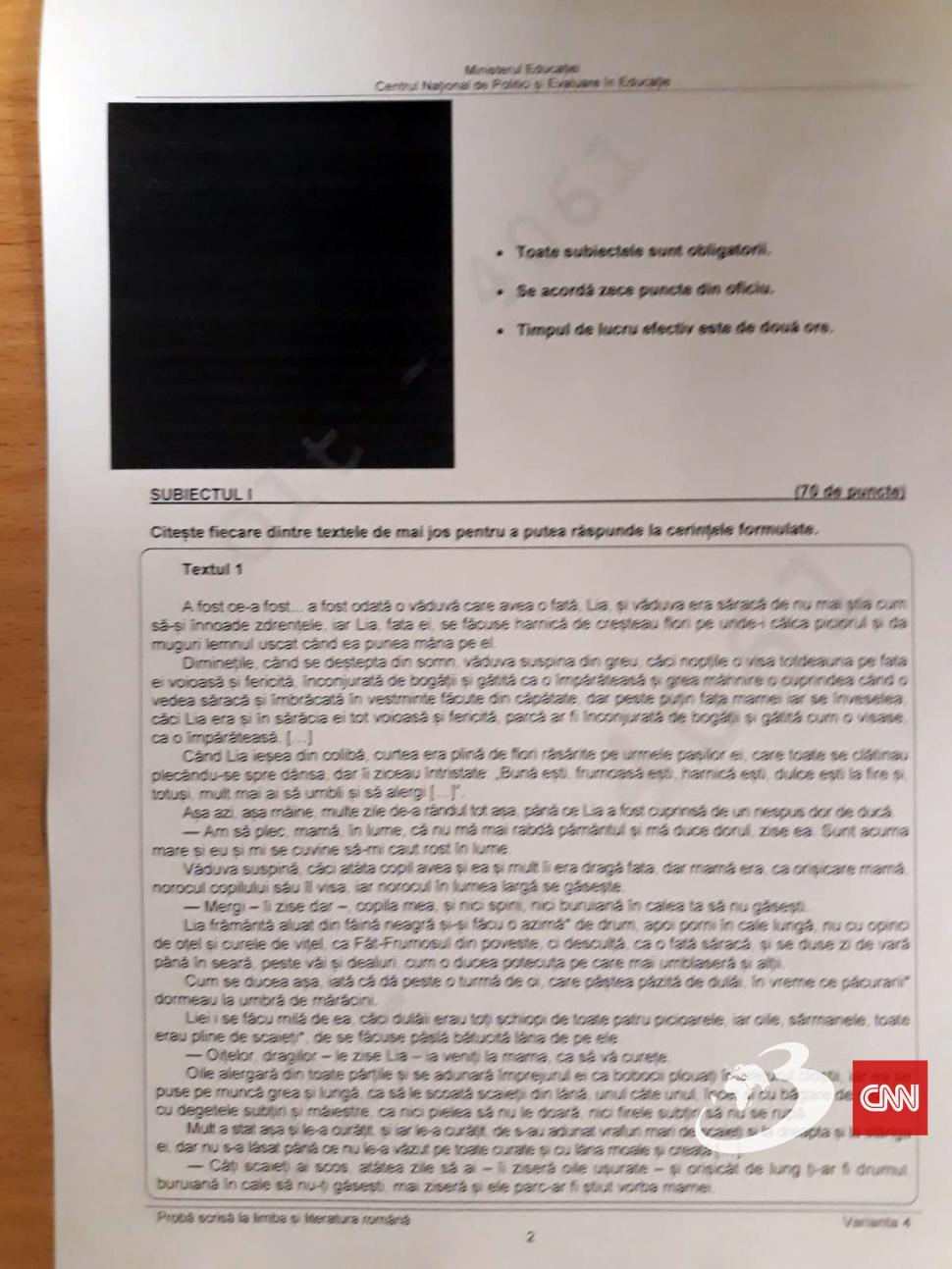 Subiectele la limba română pentru Evaluare Naţională 2023, clasa a VIII-a, au fost publicate 841131