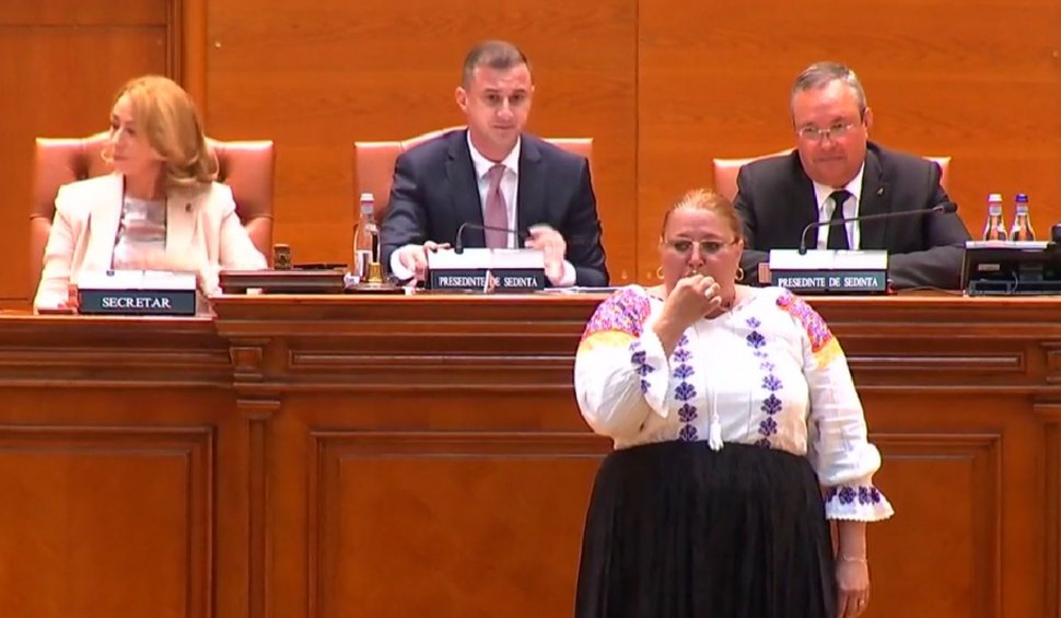  Diana Șoșoacă a dat recital la fluier în Parlament dar n-a reușit să blocheze votul pentru eliminarea pensiilor speciale