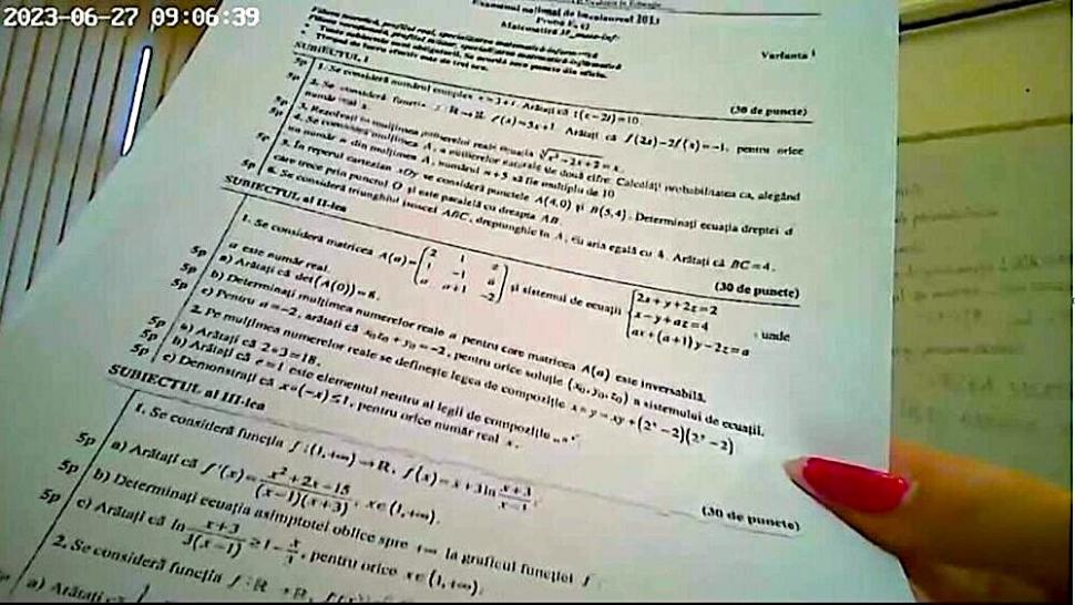 Subiectele la Matematică de la Bacalaureat 2023 au fost publicate 842855