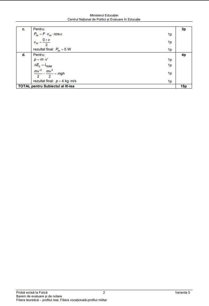 Baremul de corectare pentru proba la Fizică de la Bacalaureat 2023, publicat oficial 843228
