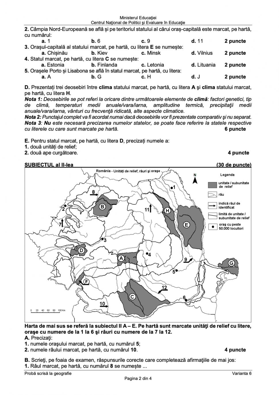 Subiectele la Geografie pentru Bacalaureat 2023 au fost publicate 843246